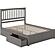 Mission Queen Platform Bed w/Footboard & Set of 2 Storage Drawers by Atlantic