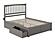 Mission King Platform Bed w/Footboard & Set of 2 Storage Drawers by Atlantic