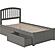Richmond Twin Platform Bed w/Footboard & Set of 2 Storage Drawers by Atlantic