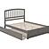 Richmond Queen Platform Bed w/Footboard & Twin XL Trundle by Atlantic
