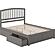 Richmond King Platform Bed w/Footboard & Set of 2 Storage Drawers by Atlantic