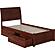 Portland Twin XL Platform Bed w/Footboard & Set of 2 Storage Drawers by Atlantic