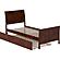 Portland Twin XL Platform Bed w/Matching Footboard & Twin XL Trundle by Atlantic