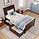 Portland Twin Platform Bed w/Matching Footboard & Bed Drawers by Atlantic