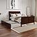 Portland Full Platform Bed w/Matching Footboard & Full Trundle by Atlantic