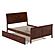Portland Full Platform Bed w/Matching Footboard & Full Trundle by Atlantic