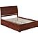 Portland Queen Platform Bed w/Footboard & Set of 2 Storage Drawers by Atlantic