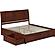 Portland King Platform Bed w/Footboard & Set of 2 Storage Drawers by Atlantic