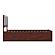 Canyon Twin Platform Bed w/Matching Footboard & Set of 2 Storage Drawers by Atlantic