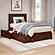 Canyon Twin Platform Bed w/Matching Footboard & Set of 2 Storage Drawers by Atlantic
