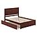 Canyon Queen Platform Bed w/Matching Footboard & Twin XL Trundle by Atlantic