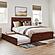 Canyon Queen Platform Bed w/Matching Footboard & Twin XL Trundle by Atlantic