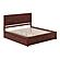 Canyon King Platform Bed w/Matching Footboard & Set of 2 Storage Drawers by Atlantic