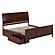 Portland King Platform Bed w/Matching Footboard & Bed Drawers by Atlantic