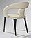 Anya Beige PU Upholstersted Dining Chair w/Gunmetal Metal Frame by BH Furniture