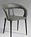 Anya Gray PU Upholstersted Dining Chair w/Gunmetal Metal Frame by BH Furniture