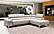 Baxter Smoke Gray Leather Sectional w/Motion Headrest by BH Furniture