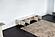 Bella Marble Style Porcelain Top TV Sideboard w/4 Storage Compartments & Bronze Gold Accents by BH Furniture