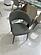 Carla Dark Gray PU Upholstersted Dining Chair w/Gunmetal Metal Frame by BH Furniture
