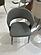 Carla Dark Gray PU Upholstersted Dining Chair w/Gunmetal Metal Frame by BH Furniture
