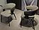 Carla Light Gray/Dark Gray PU Upholstersted Dining Chair w/Gunmetal Metal Frame by BH Furniture