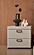 Grace Smoke Leather 2 Drawers Nightstand by BH Furniture