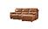 Hailey Adobe Orange Leather/PVC 3-Piece Chaise Sectional by BH Furniture