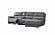 Hailey Dark Gray Leather/PVC 3-Piece Chaise Sectional by BH Furniture