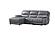Hailey Dark Gray Leather/PVC 3-Piece Chaise Sectional by BH Furniture
