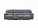 Hailey Dark Gray Leather/PVC Sofa by BH Furniture