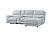 Hailey Smoke Gray Leather/PVC 3-Piece Chaise Sectional by BH Furniture