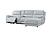 Hailey Smoke Gray Leather/PVC 3-Piece Chaise Sectional by BH Furniture