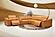 Hartley Camel Leather 6-Piece Sectional w/3 Power Recliners by BH Furniture