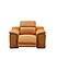 Hartley Camel Leather Power Recliner Chair by BH Furniture