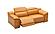 Hartley Camel Leather Loveseat w/2 Power Recliners by BH Furniture