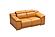 Hartley Camel Leather Loveseat w/2 Power Recliners by BH Furniture
