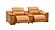 Hartley Camel Leather Sofa w/2 Power Recliners by BH Furniture