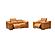 Hartley Camel Leather Sofa w/2 Power Recliners by BH Furniture