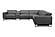 Hudson NL5101 Dark Gray Leather 6-Piece Sectional w/3 Power Recliners by BH Furniture