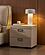 Mason Ivory Faux Leather 2 Drawers Nightstand by BH Furniture