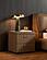 Mason Buttermilk Faux Leather 2 Drawers Nightstand by BH Furniture