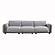 Noah Light Gray Leather 3-Seater Oversized Sofa by BH Furniture