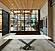 Vector Porcelain Top Expandable Dining Table w/Black Matte Metal Base by BH Furniture