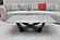 Vex Porcelain Top Coffee Table w/Black V-shaped Structural Legs by BH Furniture