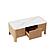 Whitney GJ-202301 Marble Top Coffee Table w/MDF & Solid Ash Wood Frame by BH Furniture