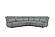 Wyatt Light Gray Leather/PVC 6-Piece Sectional by BH Furniture