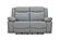 Wyatt Light Gray Leather/PVC Loveseat by BH Furniture