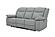 Wyatt Light Gray Leather/PVC 3-Seater Sofa by BH Furniture