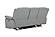Wyatt Light Gray Leather/PVC 3-Seater Sofa by BH Furniture