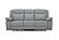 Wyatt Light Gray Leather/PVC 3-Seater Sofa by BH Furniture